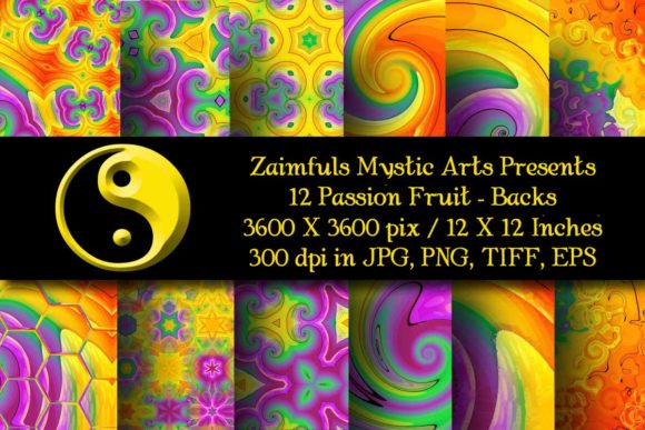 12 Passion Fruits Backgrounds: A Lush Digital Paper Collection