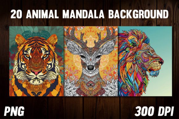 Animal Mandala Backgrounds for Covers 2: Your Next Creative Asset