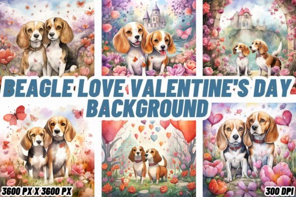 Beagle Love Valentine's Day Backgrounds: A Designer's Guide to Canine Charm