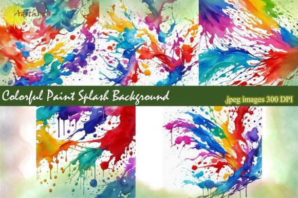 Colorful Paint Splash Backgrounds for Vibrant Designs
