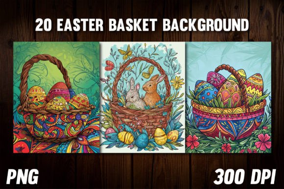 Easter Basket Backgrounds for Covers 1: A Designer's Guide