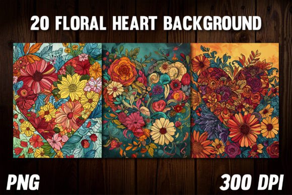 Elevate Your Designs: The Power of Floral Heart Backgrounds for Covers 3
