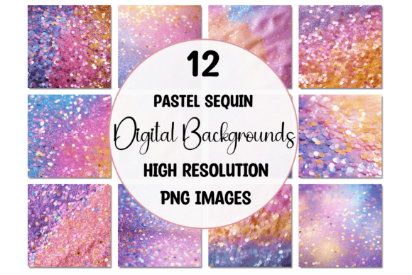 Elevate Your Projects with Pastel Sequin Texture Backgrounds
