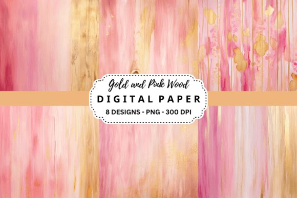 Gold and Pink Wood Backgrounds: A Textured Palette for Modern Design