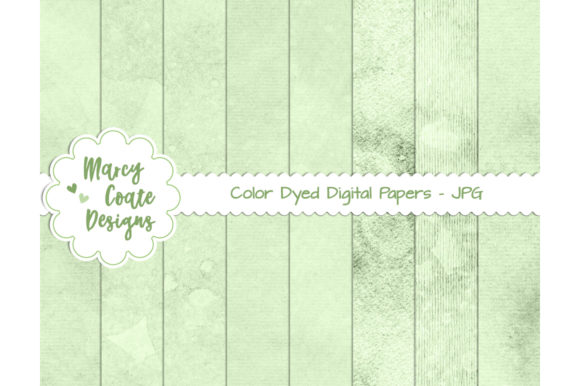 Green Dyed Journal Paper Backgrounds: A Set of 8 Unique Digital Papers