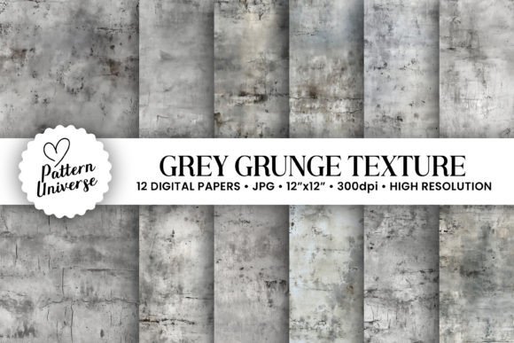 Grey Grunge Texture Backgrounds for Authentic Design Projects