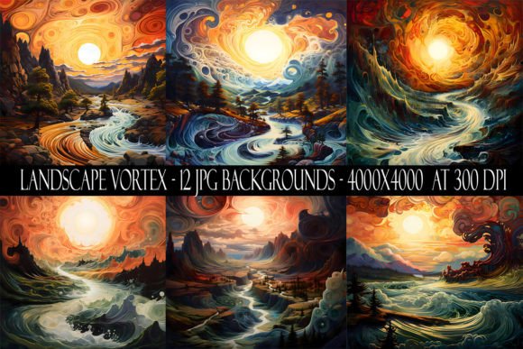 Landscape Vortex Backgrounds: Dynamic Visuals for Modern Projects