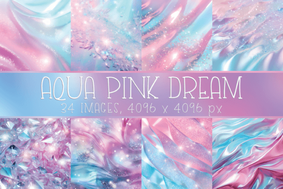 Pastel Shimmer Pink Aqua Backgrounds: A Design Asset for Modern Projects