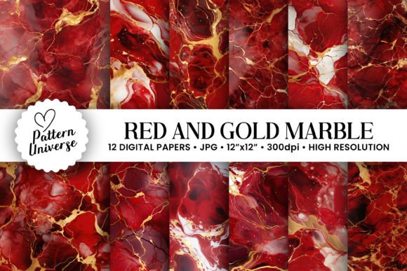 Red & Gold Marble Backgrounds: A Touch of Luxury for Every Design