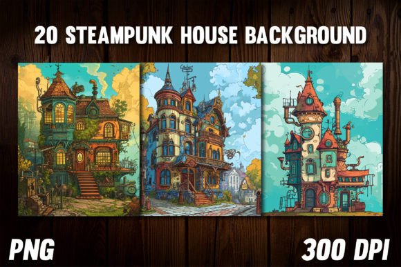 Steampunk House Backgrounds for Covers 2: A Designer's Toolkit