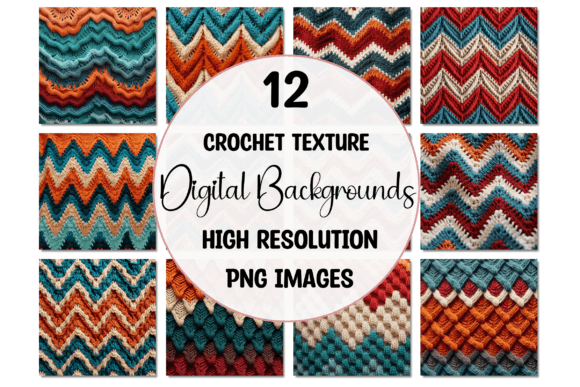 Teal Orange Crochet Texture Backgrounds: A Creative Designer's Asset