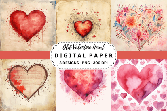 Timeless Romance: Using Old Valentine Heart Backgrounds