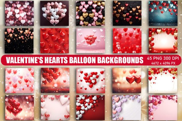 Valentine's Hearts Balloon Backgrounds: Elevate Your Designs