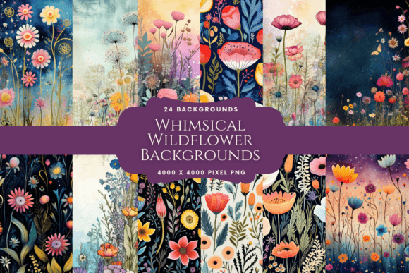 Whimsical Wildflower Backgrounds: Elevate Your Creative Projects